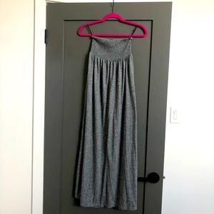 Strapless maxi dress H&M grey dress with two side slits